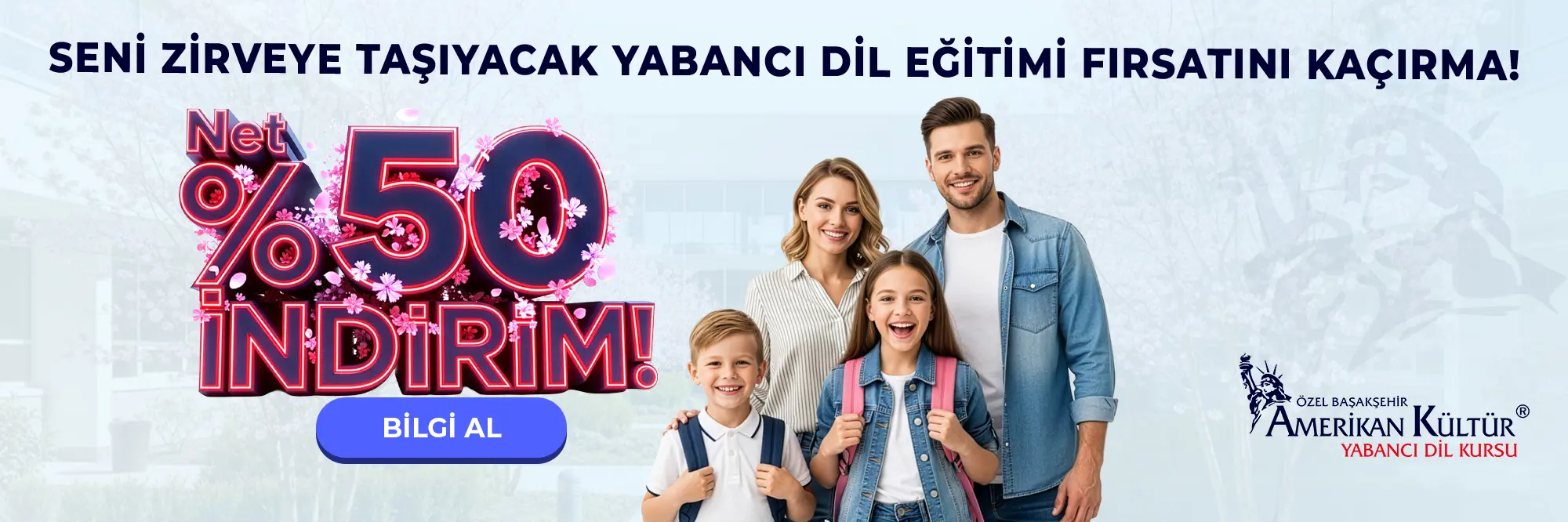 Sizi Zirveye Taşıyacak Yabancı Dil Eğitim Fırsatını Kaçırma! Net %50 İndirim!